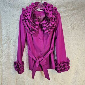 FERATELLI Purple/Rose Womans Wool Coat